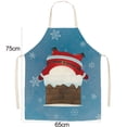 thumbnail image 6 of D-GROEE Christmas Kitchen Aprons Merry Christmas Cooking Apron Adjustable Baking Grilling Aprons Cartoon Christmas Pattern for Christmas Party, 6 of 8