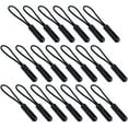 thumbnail image 1 of 20PCS Cylinder Head Zipper Puller Clothing Plastic Zipper Head Compact Zipper Pulling Rope Luggage Bag Zipper Head Tail Rope for Bag Clothing Use (Black), 1 of 6