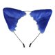 thumbnail image 1 of Diadema con orejas de animal de peluche para adultos, divertida diadema de aro con orejas para cosplay Azul, 1 of 9