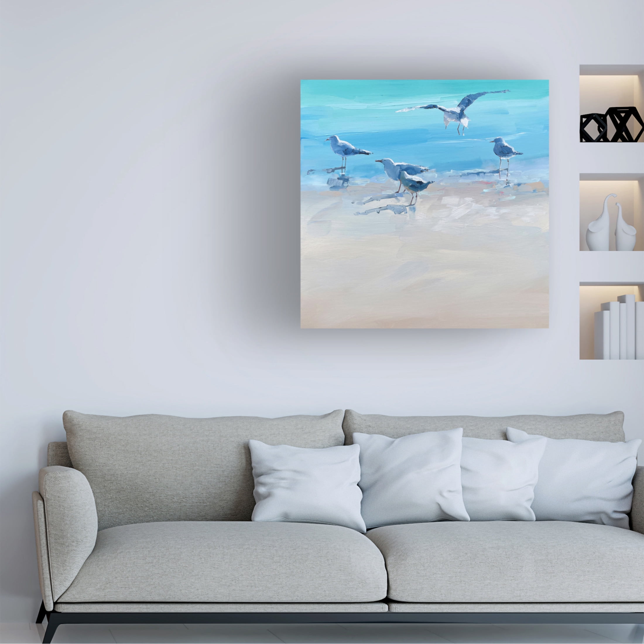 Canvas Wall Art - Craig Trewin Penny 'In the Shallows 2' Wall Art for Living Room, Bedroom, or Office Décor by Trademark Fine Art - 35 x 35 Inches
