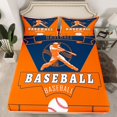 thumbnail image 2 of Homewish Boys Ball Game Full Size Sheets,Baseball Sport Bed Sheets,Orange White Blue Sheet Sets For Boys Kids,Super Cozy Room Decor,4-Piece, 2 of 7