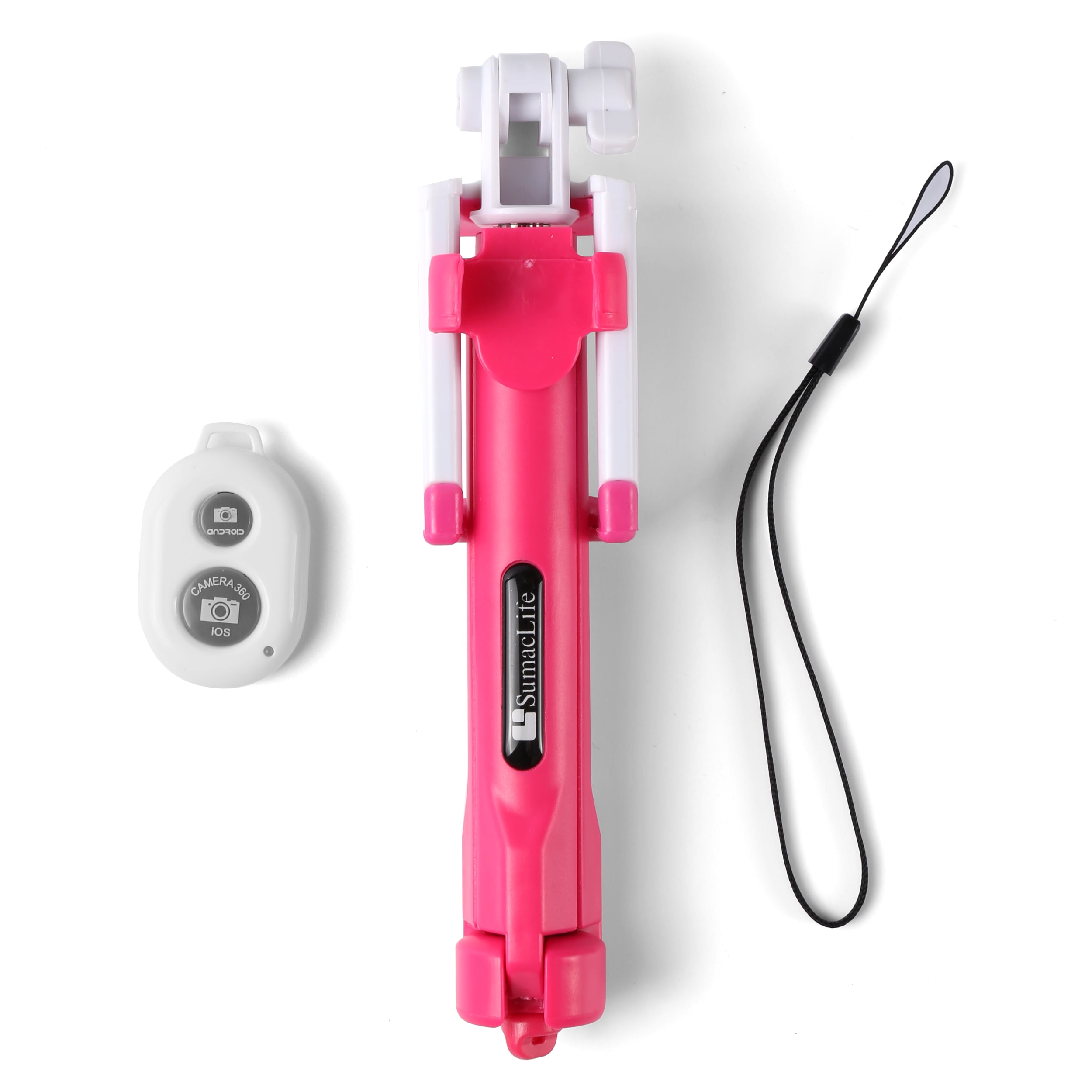 Portable Wireless Remote Control Selfie Stick and Mini Tripod with Tempered Glass Screen Protector for iPhone X