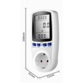thumbnail image 3 of Jinsinto Digital Energy Meter Socket, Energy Consumption with 7 Modes and LCD Display, Power Consumption Socket Energy Monitoring for Large Electrical Appliances 160X41X72mm, 3 of 5