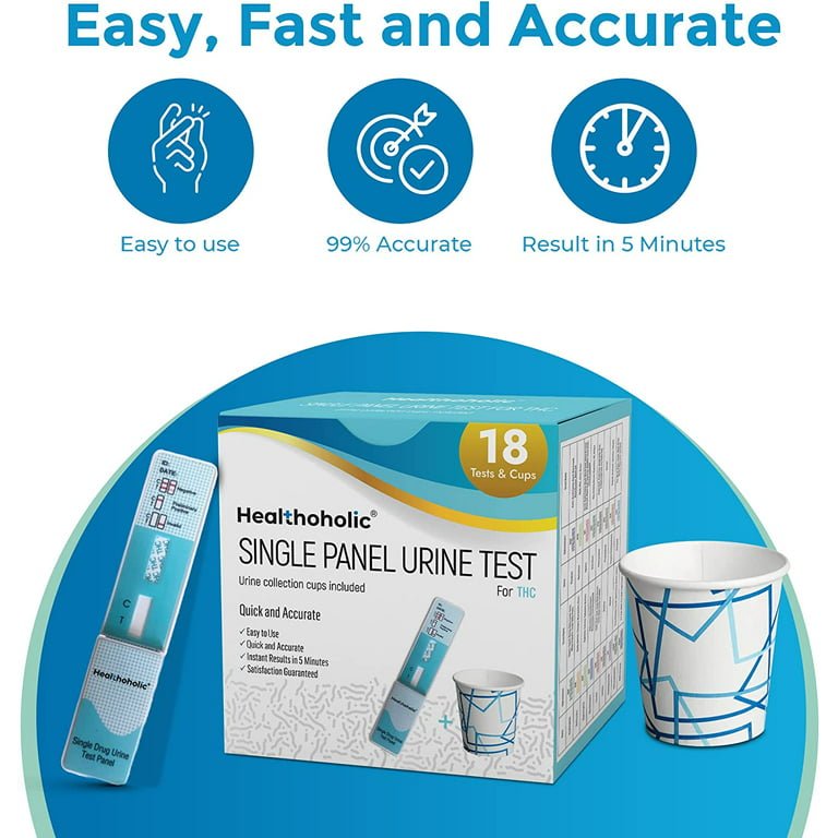 One+Step THC Lot de 10 bandelettes de test d'urine pour test