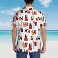 thumbnail image 6 of Fotbe Cute Cat And Christmas Gift Hawaiian Shirt for Men Unisex Summer Beach Casual Short Sleeve Cotton Linen Button Down Shirts-Small, 6 of 9