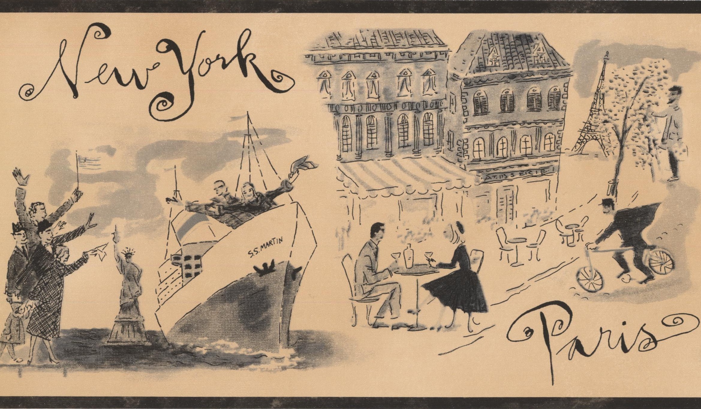 Wallpaper Border Famous Cities around the World New