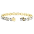 thumbnail image 3 of 10K Yellow Gold Round & Baguette Diamond 9mm Fancy Statement Bracelet 3.75 CT., 3 of 8