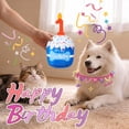 thumbnail image 4 of Dog Birthday Cake Toy Accessories for Girl Boy Gifts, OEIKPFN Squeaky Plush Toy for Dog Birthday Party Decor Favor for Large, Medium and Small Dogs (1st,Blue), 4 of 7