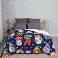 thumbnail image 5 of XMXT Flannel Throw Blanket for Couch, Funny Animal Cartoon Portrait Bed Sofa Decor Blankets for Home Bedroom, 60 x 50 inches, 5 of 9