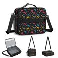 thumbnail image 5 of Game Controller Black Pattern Insulated Lunch Bag with Shoulder Strap and Bottle Holder,Bento School Lunch Bag Box,11x9.5x3.5 Inches, 5 of 5