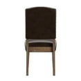 thumbnail image 6 of Weston Home Nailhead Upholstered and Wood Dining Chair, Set of 2, Brown Faux Leather, 6 of 8