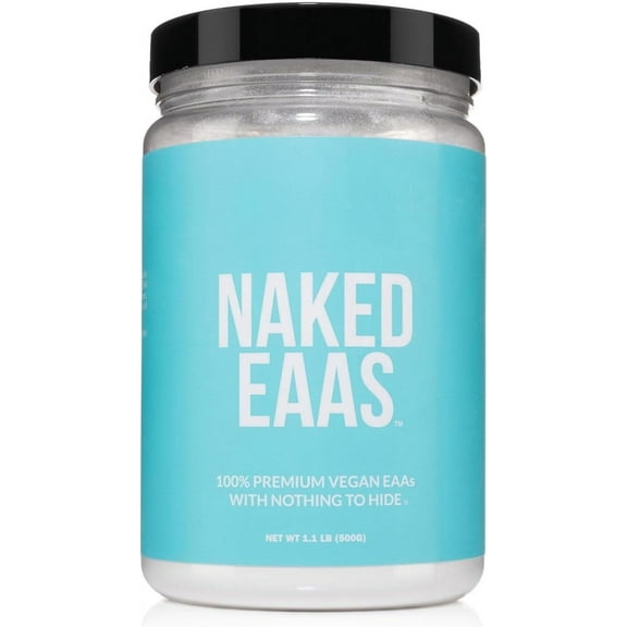 Naked Eaas Amino Acids Powder - 50 Servings - Vegan Unflavored Essential Amino Acids 500 Grams - Instantized All Natural Eaa Powder Supplement