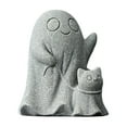 thumbnail image 2 of Desktop Ornament-Halloween Ghost Walking Cat Statue,Ghost Walking Dog Statue,Spooky Ghost Cat Halloween Figurine,Decor Halloween Home Tabletop Decorations, 2 of 5