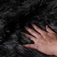 thumbnail image 5 of Faux Fur Sheepskin Rug ,Home Area Rug for Bedroom, Fluffy Small Fur Rug, Fuzzy Shaggy Rug for Living Room ,2 x 6 Feet,Black, 5 of 5