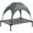 Grey, variant on PawHut Elevated Cooling Pet Bed with Canopy for Medium-Sized Dogs Dark Blue