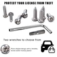 thumbnail image 4 of ZHZFKQ Upgraded Anti Theft License Plate Screws Kit,Rustproof Stainless Steel License Plate Bolts,M6 (1/4") Fasteners with Caps,Front & Rear Mounting Hardware for Car,Truck,Motorcycle, 4 of 8