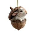 thumbnail image 1 of Adornos de animales del bosque en forma de bellota 2D, decoración para fiestas y árboles de Navidad., 1 of 7