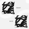 thumbnail image 4 of Black and White Striped Throw Pillow Covers 18x18 in Set of 2, Decorative Abstract Art Boho Line Outdoor Pillow Case Square Cushion Covers for Farmhouse Sofa Bed Couch Living Room, 4 of 7