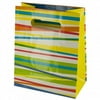 Bulk Buys BG511-72 Stripes Gift Bag, Multi-Color - 72 Piece