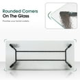 thumbnail image 5 of Ivinta Water Rippled Glass Dining Table for 2 or 4, for Small Spaces or Dining Room, 5 of 7