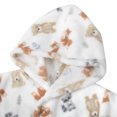 thumbnail image 5 of Baby Essentials Infant Boys & Girls Bathrobe with Tie Closure for Newborns and Infants 0 - 9 Months in Forest Friends Print, 5 of 5