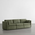 thumbnail image 3 of CHITA Oversized Modular Sectional Sofa Set Extra LargeConvertible Fabric Sofa Couch with Reversible Chaise,3 Seat Modern Modular Sofa for Living Room,Green,112 inch Width, 3 of 6
