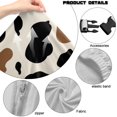 thumbnail image 7 of SCRAWLGOD Cow Print Black Beige Set of 4 Gaming Chair Covers Slipcovers Non-Slip Dustproof Rotating Armchair Slipcovers Stretch Gamer Chair Cover with Armrest Covers, 7 of 7