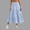 A260 Light Blue, variant on Women's Summer High Waisted Tiered Midi Skirt Elastic Waist A-Line Ruffle Hem Flowy Swing Skirt Casual Boho Lightweight Breathable Beach Vacation Daily Wear
