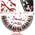thumbnail image 4 of Red Christmas Tree Skirt 30 Inch with White Snowflakes Classic Farmhouse Christmas Tree Mat Small for New Year Xmas Holiday Party Decorations Home Yard Indoor Outdoor Ornaments, 4 of 7
