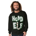 thumbnail image 5 of Funny Christmas Head Elf Candy Cane Sweatshirt for Men or Women Brisco Brands M, 5 of 6