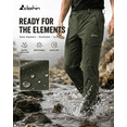 thumbnail image 6 of Clothin Men's Elastic-Waist Travel Pant Stretchy Lightweight Thin Multi-Pockets Quick Dry Breathable(Moss L-32), 6 of 8
