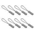 thumbnail image 1 of 8 Pieces Zipper Pull Puller Lightweight Rope Garment Parts Lightweight Zipper Tag Fixer Multi-Purpose Replacement Buckle Bags Suitcase Accessories Textiles Gray, 1 of 5