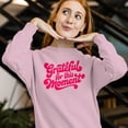 thumbnail image 3 of Smartprints Grateful for This Moment Women's Sweatshirt Light Pink, Cotton, S, 3 of 4