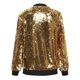 thumbnail image 2 of Moda mujer lentejuelas abrigo chaqueta de bombardero de manga larga con cremallera ropa de calle Romacci Chaqueta, 2 of 7
