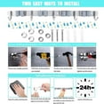 thumbnail image 2 of Luniquz Broom and Mop Holder Wall Mount, Metal Mop and Broom Holder Heavy Duty Broom Organizer Mop Hanger Home Cleaning Supplies for Garden Kitchen Tools with 4 Clips and 5 Hooks, 2 of 7