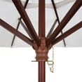 thumbnail image 3 of Pemberly Row 7.5' Push Lift Wood Pole Patio Umbrella - Performance Fabric Black, 3 of 5