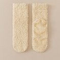 thumbnail image 3 of Women Fuzzy Slipper Socks, Winter Warm Cozy Non‑Slip Fuzzy Socks | Soft Plush Lining, Anti‑Slip Bottom Grip, Breathable Fabric, Stretchy Fit, Great for Lounging & Sleep (Yellow), 3 of 5