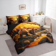thumbnail image 2 of Manfei Sunset Mountain 7-Piece Twin Bedding,Safari Bear Bedding Comforter Set,Golden,Black Reversible, 2 of 7