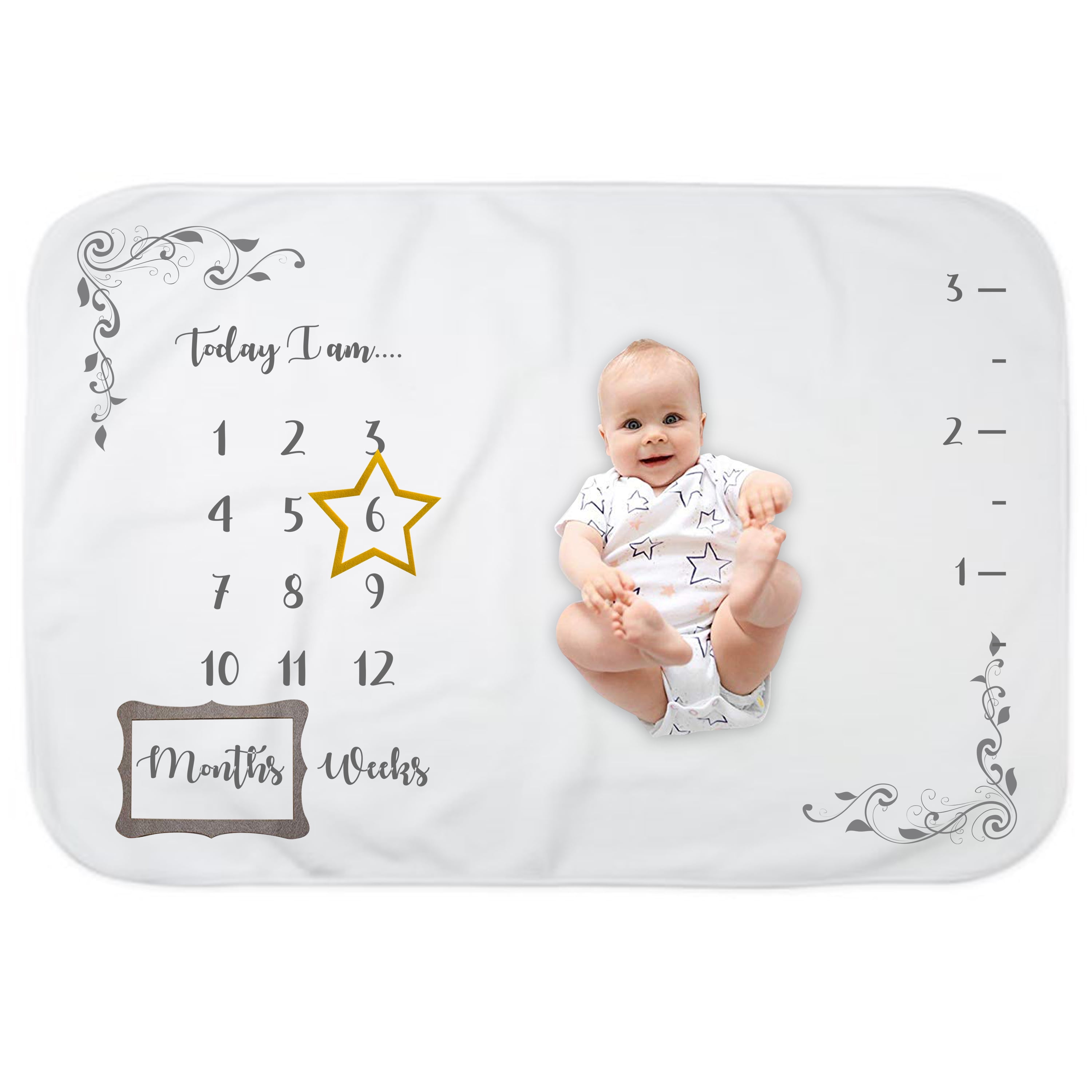 Twin Blossom Baby Month Milestone Blanket - Pipsy