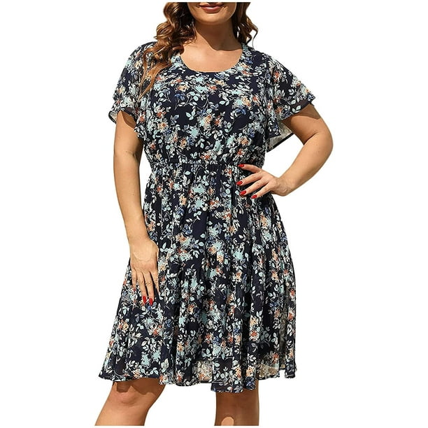 Summer Dress for Women s Plus Size Maxi Dress Summer Floral
