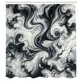 thumbnail image 4 of Ambesonne Black and White Shower Curtain, Abstract Art Marble, 69"Wx70"L, Pale Grey and Dark Grey, 4 of 4