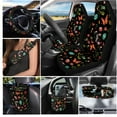 thumbnail image 2 of Yuyamidu Dragonfly Car Seat Cover Set of 15 Butterfly Auto Steering Wheel Cover Seat Belt Strap Pads Cup Coasters Trash Bag Air Vent Storage Bag Rearview Mirror Cover Keychain Auto Accessories, 2 of 7