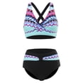 thumbnail image 4 of Women's Swimwear Two Piece Swimwear Women's Boho Print Bikini Set High Waisted Swimsuit Print Set Swimsuit Tube Top Filled Bra Swimwear Beachwear, 4 of 6