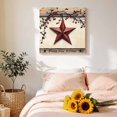 thumbnail image 4 of Canvas Wall Art Farmhouse American Canvas Art Print Country Star Berries Vintage Wood Grain Pictures Wall Decor for Living Room Bedroom Artwork Decorations Stretched Framed Ready to Hang 8"x8", 4 of 9