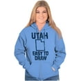 thumbnail image 4 of Utah Easy To Draw Beehive State Zip Up Hoodie Men's Women's Brisco Brands X, 4 of 5