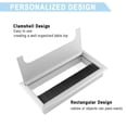 thumbnail image 3 of Pack Cable Grommets, Aluminum Cable Holes Square 160 X 80mm Desk Grommets For Managing Office Computer Desk Cords - Silver, 3 of 5