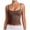 Coffee, variant on ZIXKCGDSE Tank Tops for Women Round Neck Adjustable Spaghetti Strap Sleeveless Summer Shirt Size XS