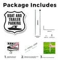 thumbnail image 3 of Boat And Trailer Parking 12 inch X 12 inch Shield Shaped Rust-Free Aluminum Metal Sign with Aluminum Mounting Stake Weather Resistant Made in the USA, 3 of 8