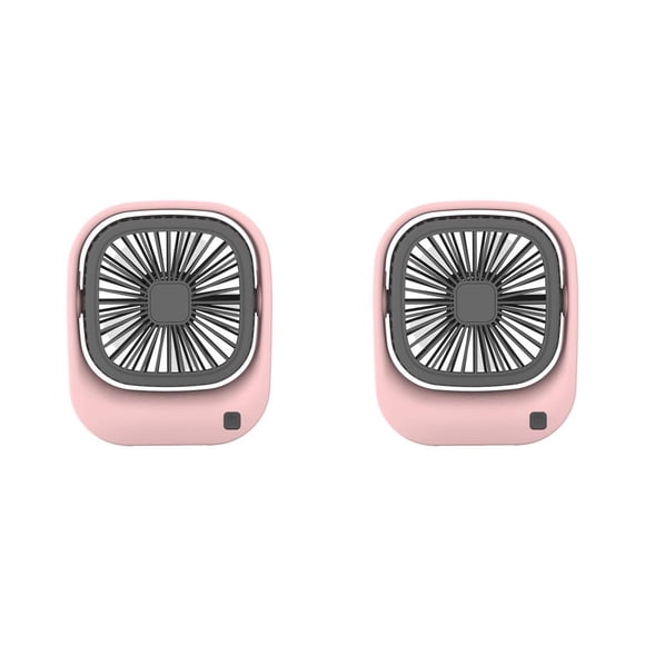 Matsuzay Ventilador portátil Ventiladores de aire recargables ajustables de mano con soporte Cool Rosado 2Conjunto