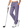 thumbnail image 6 of Quick Dry Straight Golf Pants for Women High Waist Stretch Soft Athletic Trousers with Pockets Outdoor Sports Travel Casual Trousers Purple, 6 of 8